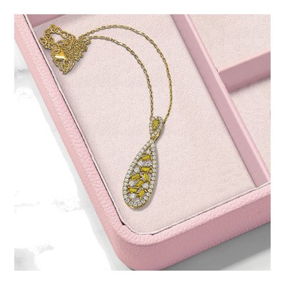 14K Yellow Gold 7/8 ct tw Lab-Grown Diamond Slide Pendant – view 4