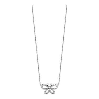 14K White Gold 1/4 ct tw Lab-Grown Diamond Butterfly Necklace – view 3