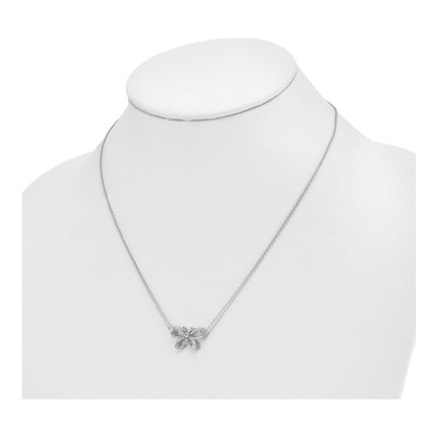 14K White Gold 1/4 ct tw Lab-Grown Diamond Butterfly Necklace – view 4