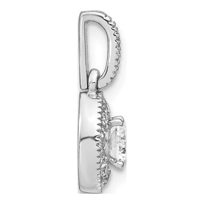 14K White Gold 1/2 ct tw Lab-Grown Diamond Vintage Pendant – view 2