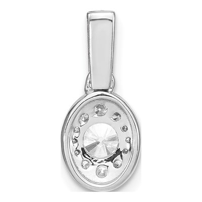 14K White Gold 1/2 ct tw Lab-Grown Diamond Vintage Pendant – view 3