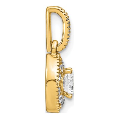 14K Yellow Gold 1/2 ct tw Lab-Grown Diamond IFGH Oval Vintage Pendant – view 3