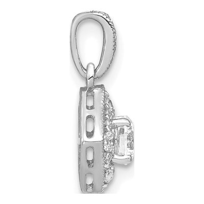 14K White Gold 1/2 ct tw Lab-Grown Diamond Vintage Pendant – view 2
