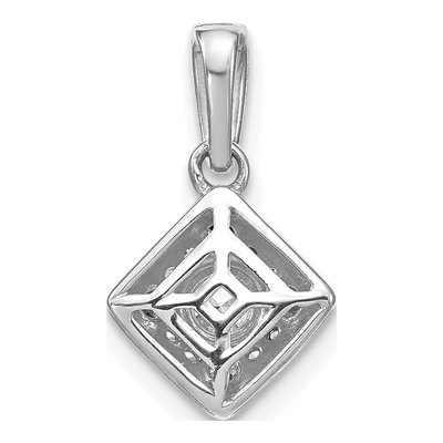14K White Gold 1/2 ct tw Lab-Grown Diamond Vintage Pendant – view 4