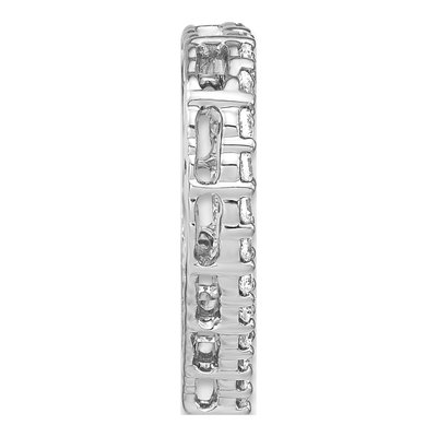 14K White Gold 1/2 ct tw Lab-Grown Diamond Heart Slide Pendant – view 2