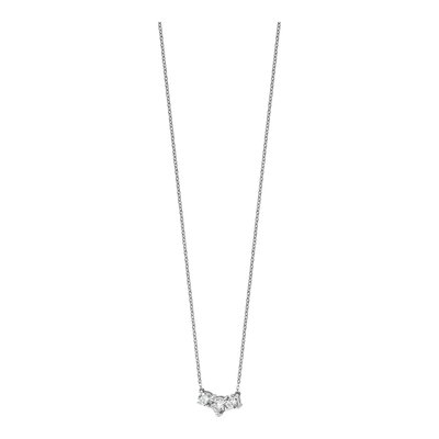14K White Gold 1 ct tw Lab-Grown Diamond Round Three Necklace – view 6