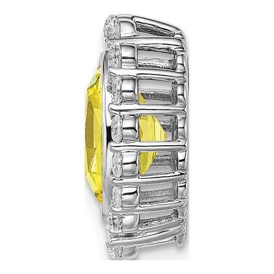 14K White Gold 1/2 ct tw Lab-Grown Diamond Halo Slide Pendant – view 3