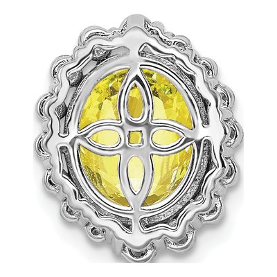 14K White Gold 1/2 ct tw Lab-Grown Diamond Halo Slide Pendant – view 4