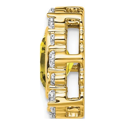 14K Yellow Gold 1/2 ct tw Lab-Grown Diamond Slide Pendant – view 3