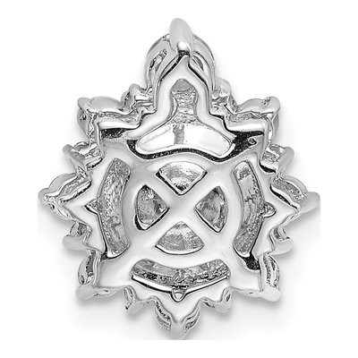 14K White Gold 1/3 ct tw Pearl & Lab-Grown Diamond Slide Pendant – view 3