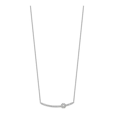 14K White Gold 1/2 ct tw Lab-Grown Diamond Bar Necklace – view 2