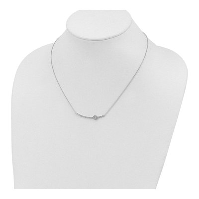 14K White Gold 1/2 ct tw Lab-Grown Diamond Bar Necklace – view 3