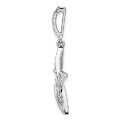 14K White Gold 1/4 ct tw Diamond Star Pendant – view 3