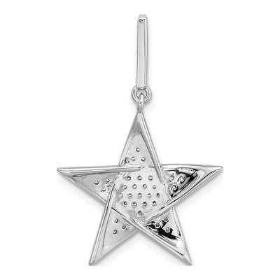 14K White Gold 1/4 ct tw Diamond Star Pendant – view 5