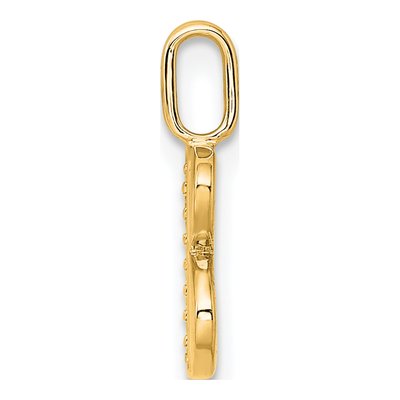10K Yellow Gold Diamond Letter B Pendant – view 2