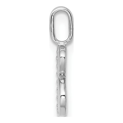 14K White Gold Diamond Letter B Pendant – view 3
