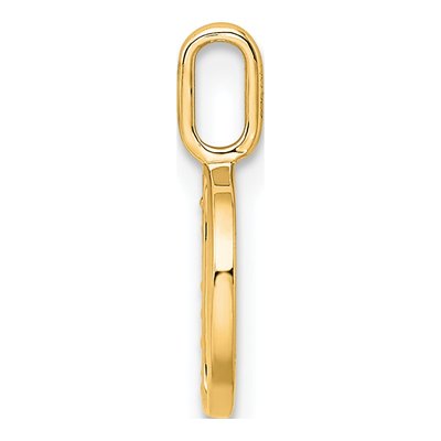 10K Yellow Gold Diamond Letter D Pendant – view 2