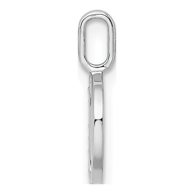 14K White Gold Diamond Letter D Pendant – view 3
