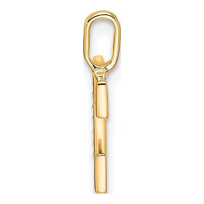 14K Yellow Gold Diamond Letter E Pendant – view 3