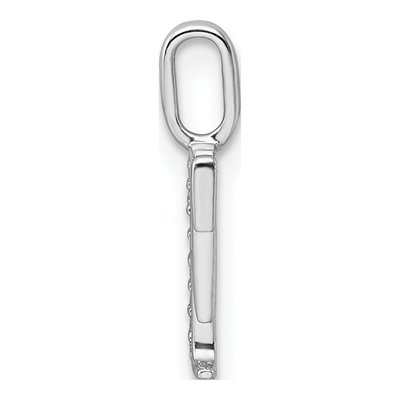 14K White Gold Diamond Letter F Pendant – view 2