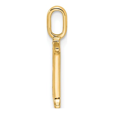 10K Yellow Gold Diamond Letter H Pendant – view 2
