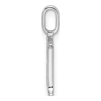 14K White Gold Diamond Letter H Pendant – view 3