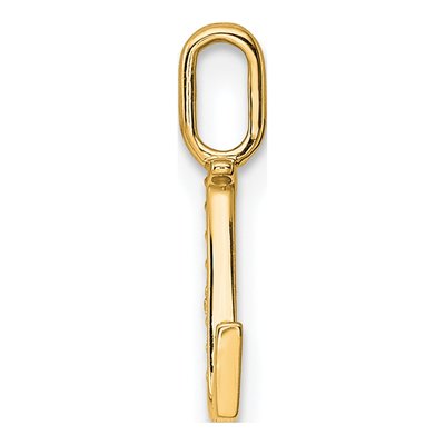 10K Yellow Gold Diamond Letter L Pendant – view 2