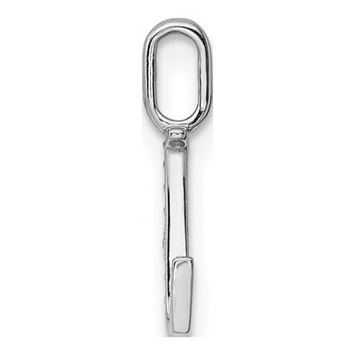 14K White Gold Diamond Letter L Pendant – view 3