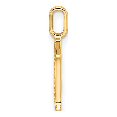 14K Yellow Gold Diamond Letter M Pendant – view 3