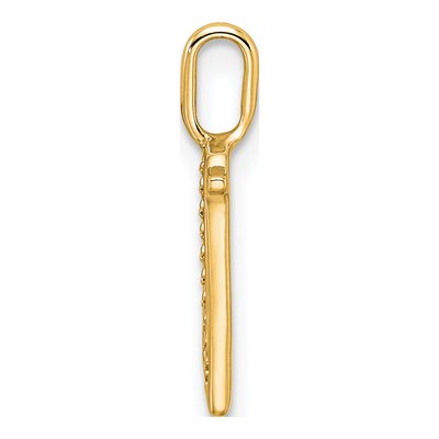 10K Yellow Gold Diamond Letter N Pendant – view 2