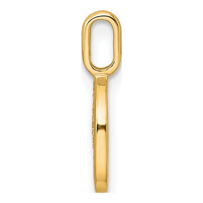 10K Yellow Gold Diamond Letter O Pendant – view 2