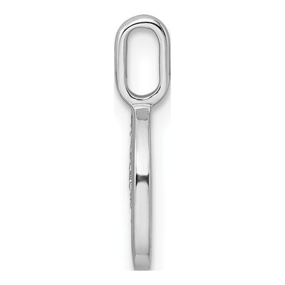 14K White Gold Diamond Letter O Pendant – view 2