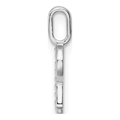 14K White Gold Diamond Letter P Pendant – view 3