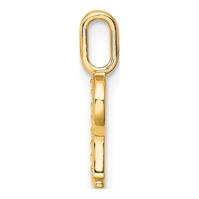 14K Yellow Gold Diamond Letter P Pendant – view 3