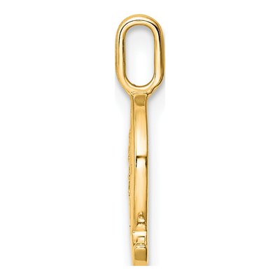 10K Yellow Gold Diamond Letter Q Pendant – view 2