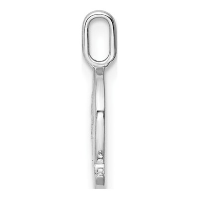 14K White Gold Diamond Letter Q Pendant – view 2