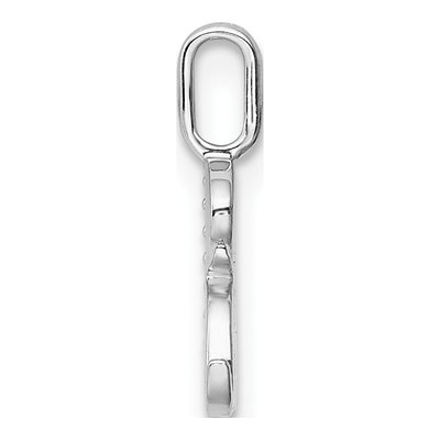 14K White Gold Diamond Letter R Pendant – view 3
