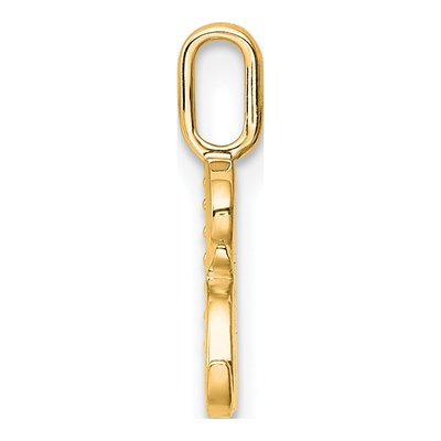 14K Yellow Gold Diamond Letter R Pendant – view 3