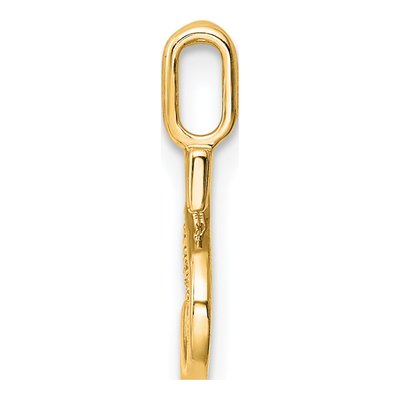 10K Yellow Gold Diamond Letter S Pendant – view 2
