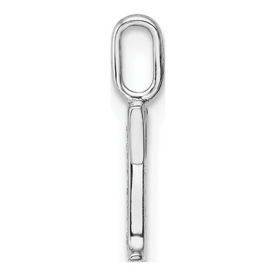 14K White Gold Diamond Letter T Pendant – view 3