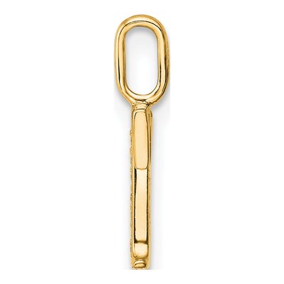 14K Yellow Gold Diamond Letter T Pendant – view 3