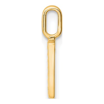 14K Yellow Gold Diamond Letter V Pendant – view 3