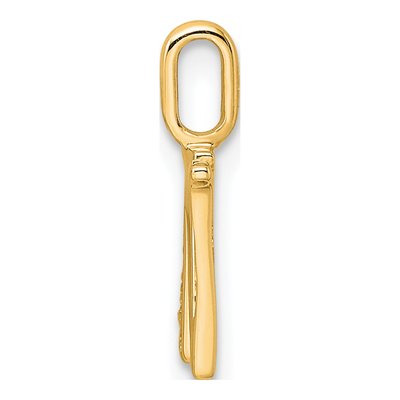 14K Yellow Gold Diamond Letter W Pendant – view 3