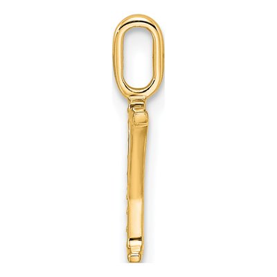 10K Yellow Gold Diamond Letter Y Pendant – view 2