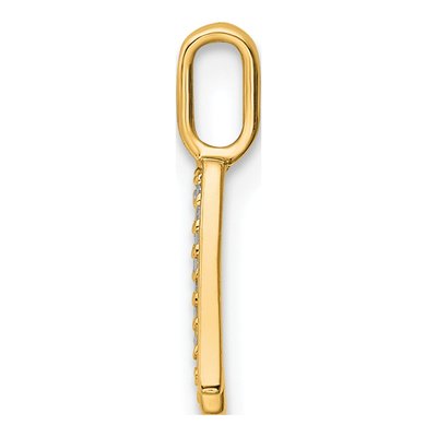 14K Yellow Gold 1/15 ct tw Diamond Letter A Pendant – view 2