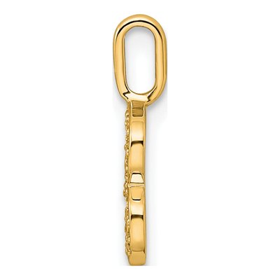 14K Yellow Gold 0.08 ct tw Diamond Letter B Pendant – view 2