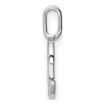 14K White Gold 1/20 ct tw Diamond Letter C Pendant – view 3