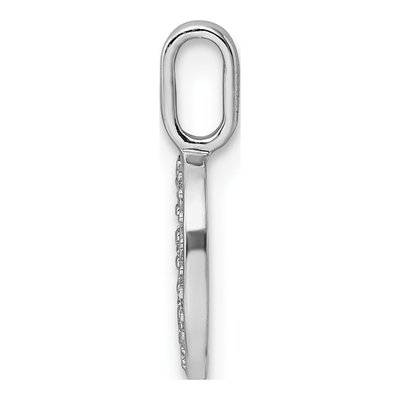 14K White Gold 1/15 ct tw Diamond Letter D Pendant – view 3