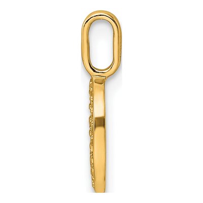 14K Yellow Gold 1/15 ct tw Diamond Letter D Pendant – view 2