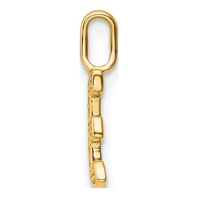 14K Yellow Gold 1/20 ct tw Diamond Letter E Pendant – view 2